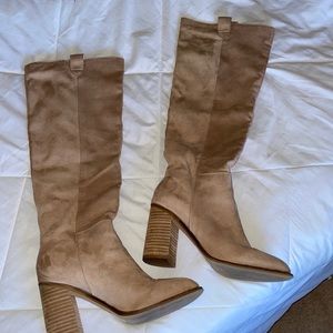 Tall suede boots